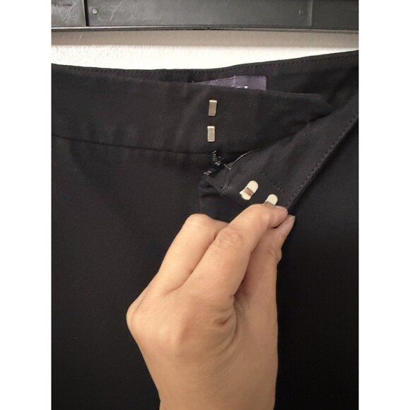NYDJ Black Dress Pants Size 14 Straight Leg Stretch Career Work Slacks - Picture 4 of 9